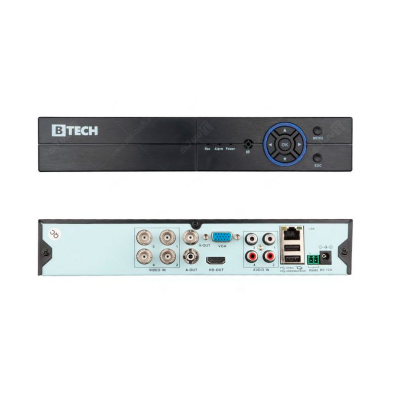 1 دستگاه ۴ کانال AHD کیفیت ۵MP مدل BT-1404 برند B-TECH