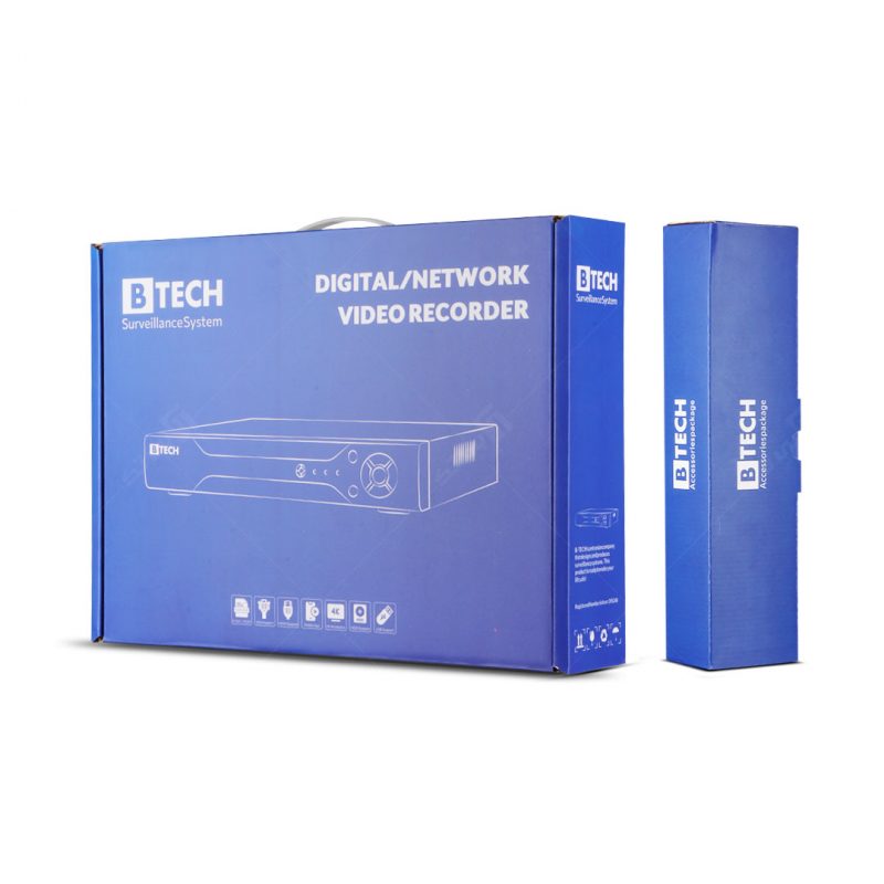 دستگاه NVR شانزده کانال کیفیت8MP مدلBT-1683 برند BTECH سری H